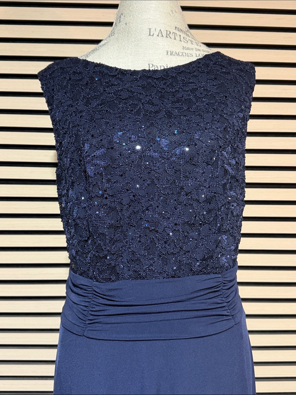 NWT Navy Blue Lace Dress Size 14 - Picture 12 of 12